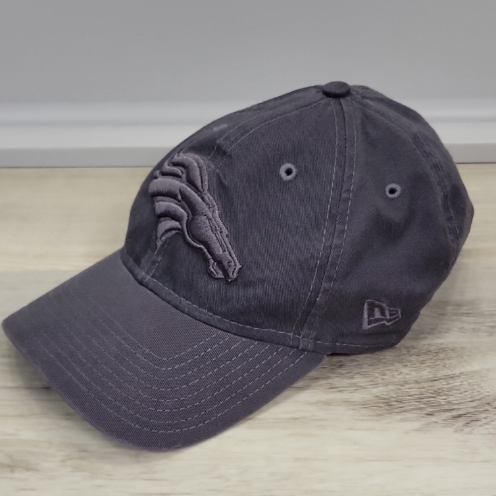 Gray Baseball Cap with Embroidered Logo
